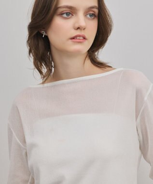 GRACE CONTINENTAL シアーレイヤードカットトップ ホワイト