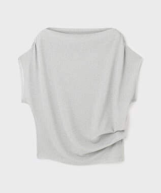 GRACE CONTINENTAL ラメドレープカットトップ シルバー