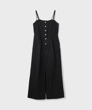 GRACE CONTINENTAL ツイードサロペット ブラック