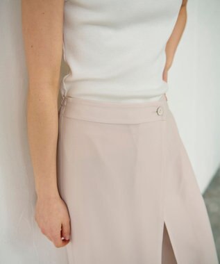 GRACE CONTINENTAL ラップレイヤードパンツ ベージュ