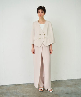 GRACE CONTINENTAL ラップレイヤードパンツ ベージュ