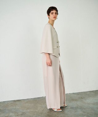 GRACE CONTINENTAL ラップレイヤードパンツ ベージュ