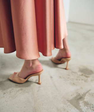 GRACE CONTINENTAL サテンバイアスロングスカート オレンジ