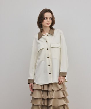 GRACE CONTINENTAL レザーカットシャツ