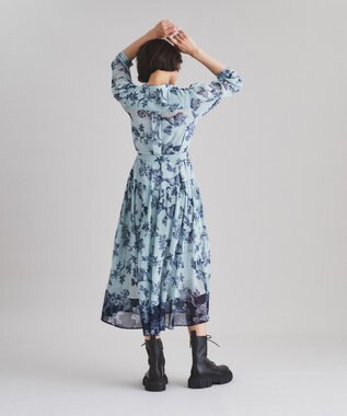 バイカラーサラサワンピース / GRACE CONTINENTAL | GRACE CONTINENTAL グレースコンチネンタル 通販