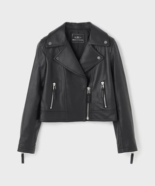 GRACE CONTINENTAL ラムレザーライダースジャケット ブラック