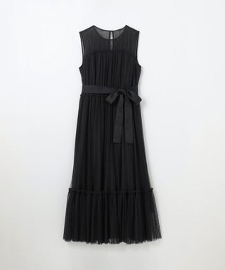 GRACE CONTINENTAL プリーツロングドレス ブラック