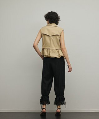 GRACE CONTINENTAL ペプラムトレンチベスト ベージュ