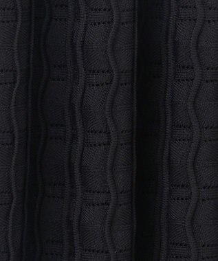 GRACE CONTINENTAL ウェーブニットワンピース ブラック
