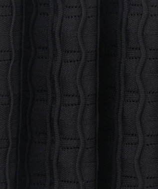 GRACE CONTINENTAL ウェーブニットワンピース ブラック