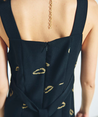 GRACE CONTINENTAL リップモチーフドレス ブラック