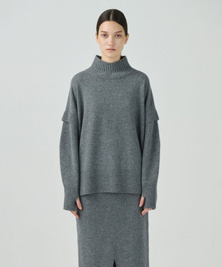 GRACE CONTINENTAL クーマラムニットトップ グレー