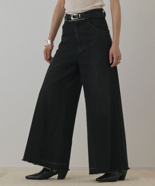 GRACE CONTINENTAL ハイウエストバギ－デニム ブラック