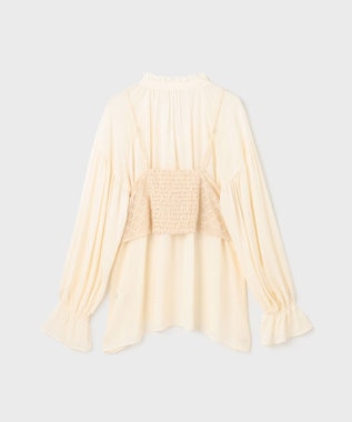 GRACE CONTINENTAL レースキャミ付カフタンブラウス キナリ