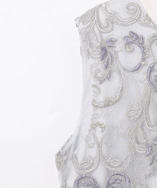 GRACE CONTINENTAL ラメオーナメントミニドレス グレー