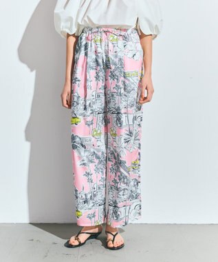 GRACE CONTINENTAL リゾートプリントイージーパンツ