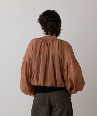 GRACE CONTINENTAL シアーニットバルーンジャケット ピンク