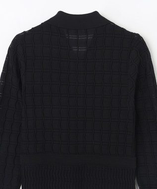 GRACE CONTINENTAL ウェーブニットワンピース ブラック