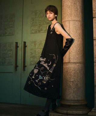 GRACE CONTINENTAL シャイニーembドレス ブラック