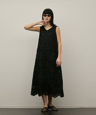 GRACE CONTINENTAL フラワーカットワークワンピース