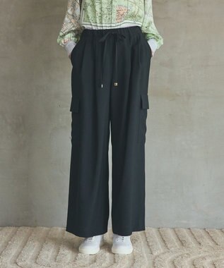 GRACE CONTINENTAL ワイドイージーカーゴパンツ ブラック