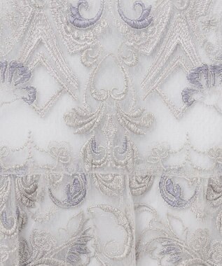 GRACE CONTINENTAL ラメオーナメントミニドレス グレー