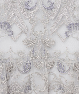 GRACE CONTINENTAL ラメオーナメントミニドレス グレー