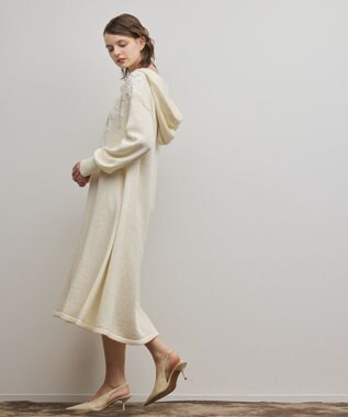 GRACE CONTINENTAL ケミカルレースニットワンピース キナリ