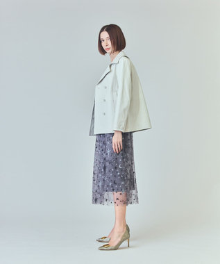 GRACE CONTINENTAL ラムレザーPコート キナリ