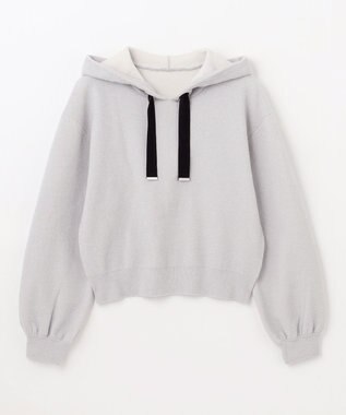 GRACE CONTINENTAL ラメニットパーカー ホワイト