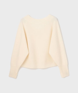 GRACE CONTINENTAL Vネックラムニットトップ ホワイト