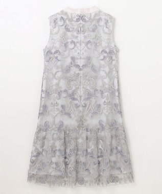 GRACE CONTINENTAL ラメオーナメントミニドレス グレー