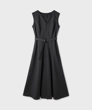 GRACE CONTINENTAL フレア切替カットワンピース チャコール