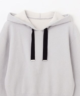 GRACE CONTINENTAL ラメニットパーカー ホワイト