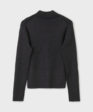 GRACE CONTINENTAL ラメハイゲージニットトップ ブラック