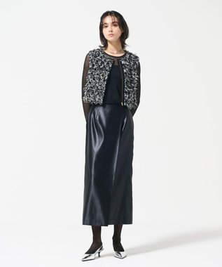 GRACE CONTINENTAL コンパクトフリンジベスト マルチ