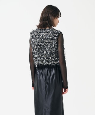 GRACE CONTINENTAL コンパクトフリンジベスト マルチ