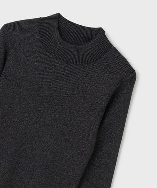 GRACE CONTINENTAL ラメハイゲージニットトップ ブラック