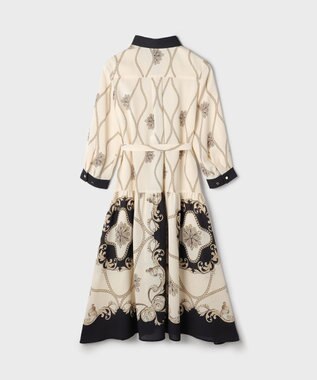 GRACE CONTINENTAL スカーフプリントシャツワンピース キナリ