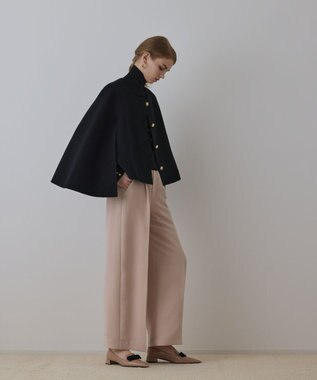 GRACE CONTINENTAL リバーケープジャケット ブラック