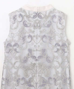 GRACE CONTINENTAL ラメオーナメントミニドレス グレー