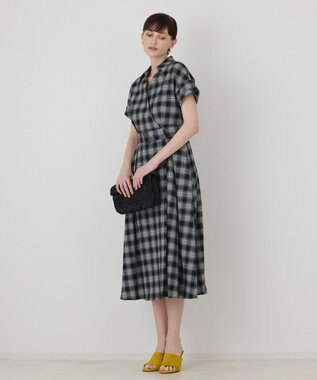 GRACE CONTINENTAL ラップフレアワンピース ブラック
