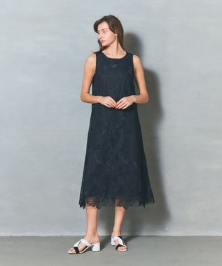 GRACE CONTINENTAL メッシュフラワーレースワンピース ブラック
