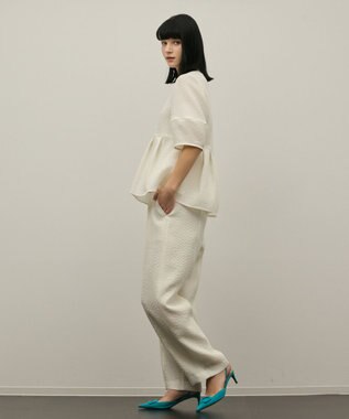 GRACE CONTINENTAL オーガンジージャガードトップ キナリ