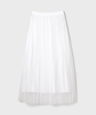 GRACE CONTINENTAL オーガンスパンコールスカート ホワイト