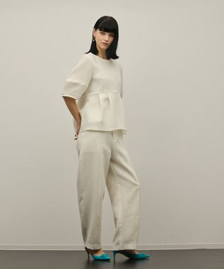 GRACE CONTINENTAL オーガンジージャガードトップ キナリ