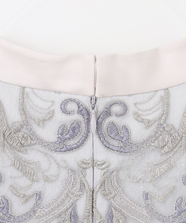 GRACE CONTINENTAL ラメオーナメントミニドレス グレー