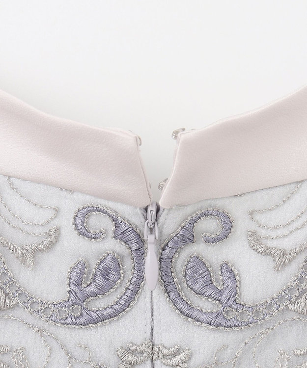 GRACE CONTINENTAL ラメオーナメントミニドレス グレー