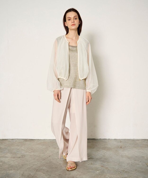 GRACE CONTINENTAL ラメカットトップ ゴールド