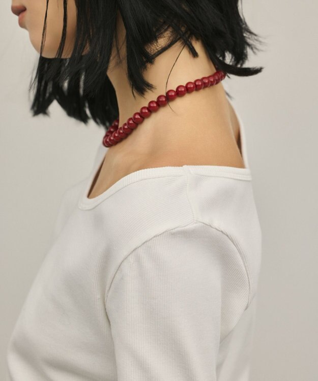 GRACE CONTINENTAL テレコカットトップ ホワイト